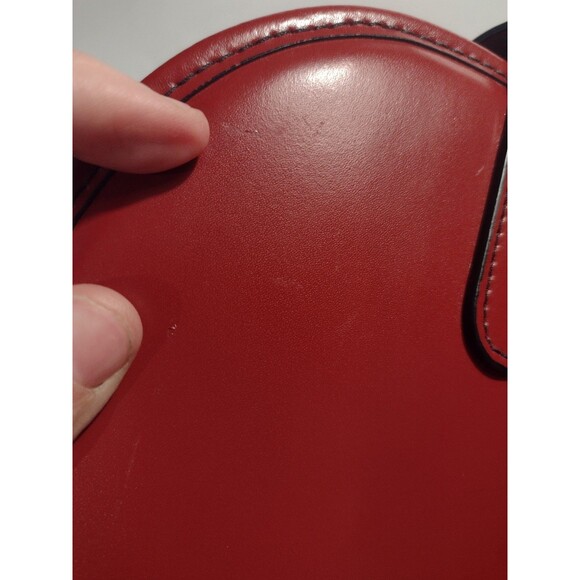 Jack Georges Red Leather Double Zip Around Shoulder Bag Tote - Picture 9 of 16